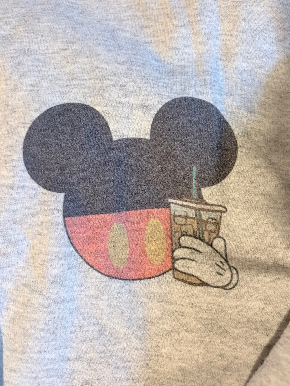 Gray Running on Mickey & Iced Coffee Graphic Crewneck Sweatshirt - Picture 2 of 4